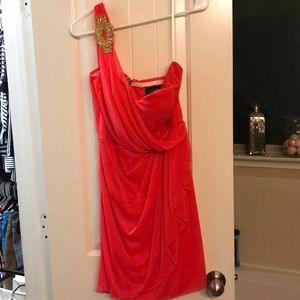 Bright coral dress